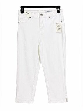 Secrets With Love White Capri Jeans Juniors 3 High Waist Cropped NEW With Tags